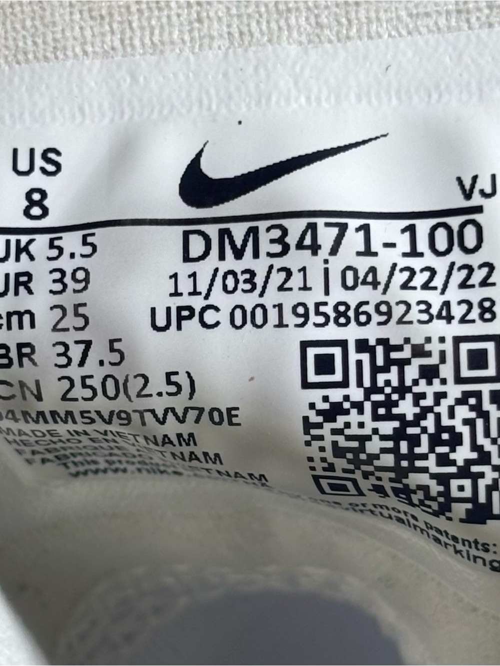 Nike Women's Air Zoom SuperRep 3 White University Gold" colorway Size 8 - Picture 10 of 10